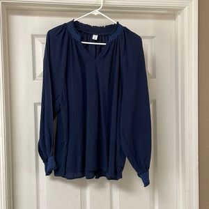 Old Navy dark blue blouse